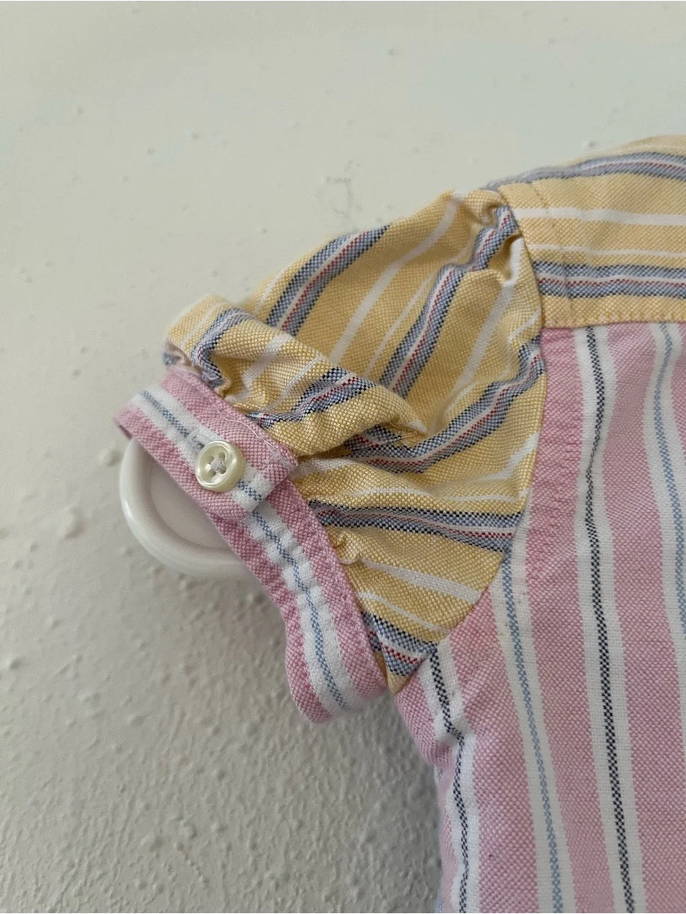 Ralph Lauren Multicolor Striped Cotton Shirt Dress - Blue, Pink, Yellow